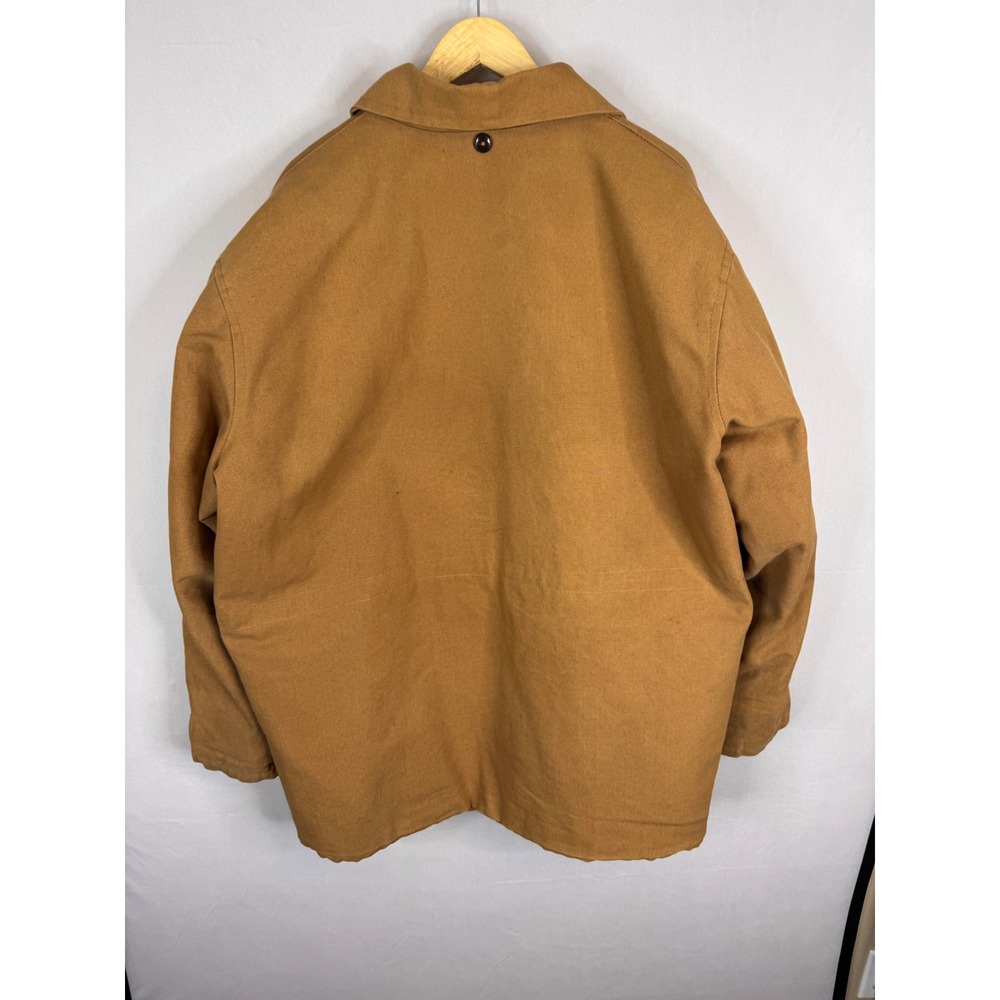 Vintage Brush Fire Canvas Work Jacket Sherpa Lined Duck‎ Chore Coat Brown Men 48 - Picture 5 of 13
